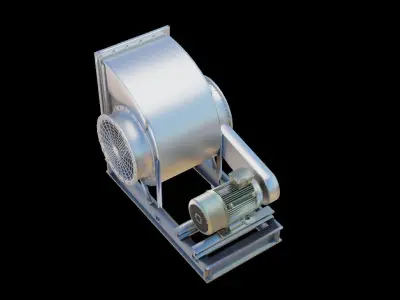 Industrial Blower Fan 3D model