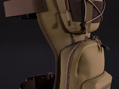 A pouch for the leg 3D model