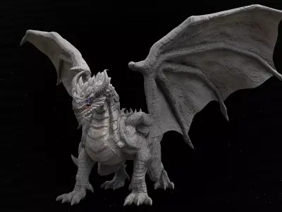 Ancient Dragon - Artifact Guardian Low-poly 3D model