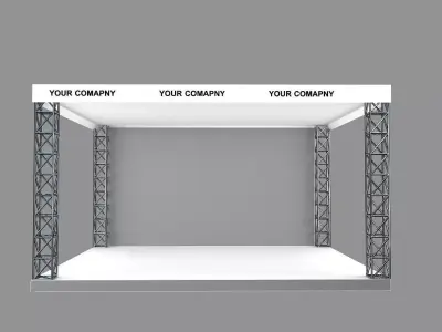 Truss display for car Low-poly 3D model