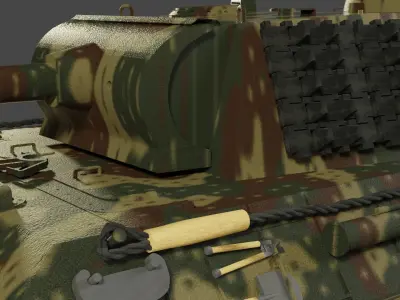 Panzerkampfwagen V Panther Ausf G camouflage 3D model