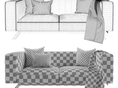 Modern Sofa 3Seaters Free 3D model