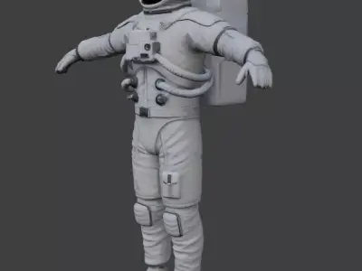 astronaut spacesuit low poly Low-poly 3D model get