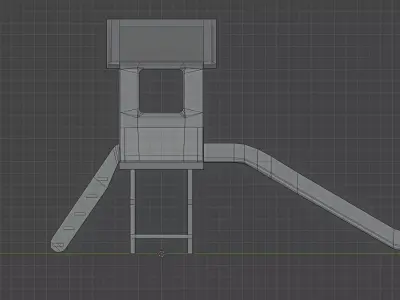 Children Playground Slide Low-poly 3D model