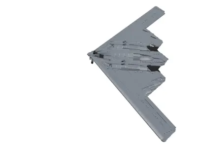 MocBricks3D - B-2 Stealth Bomber 3D print model
