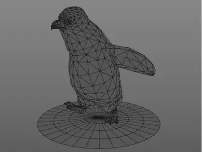 penguin animated Low-poly 3D model