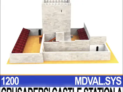 Crusaders Castle Station A 1200 AD 3D model