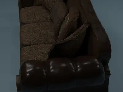 brown sofa Free 3D model
