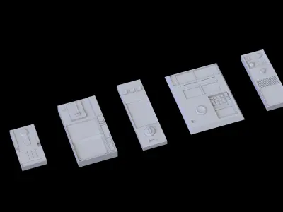 star wars computer kitbash Low-poly 3D model