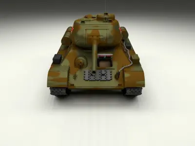 T-34-85 with Interior Camo 3D model