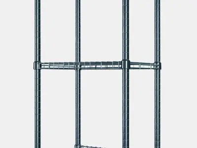 OMAR Shelving unit 2 Low-poly 3D model