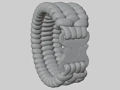 Paracord Bracelet Trilobite 3D model