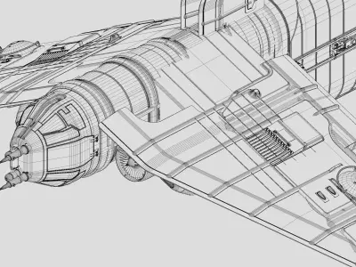 Tri-Wing Vehicle 3D model