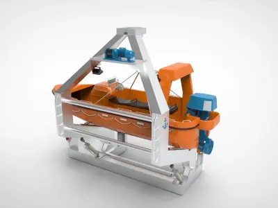 Rescue boat 3D model