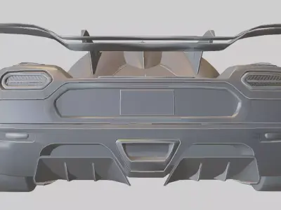 Hypercar Super Sports Car Low-poly 3D model