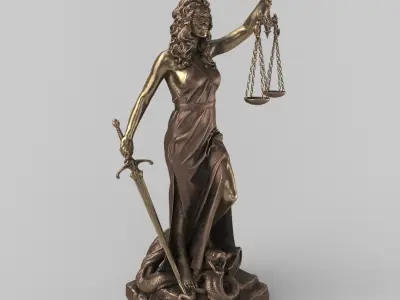 Bronze Lady Justice 3DModel 3D model