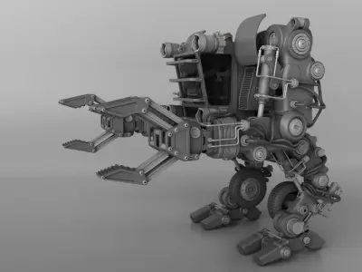 Sci-Fi robot Worker Powerloader 3D model