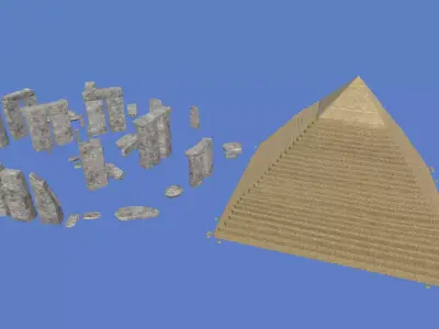 Ancient Landmarks Pack Low-poly 3D model