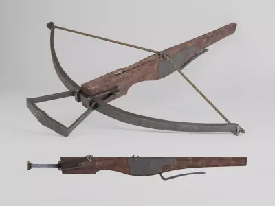 Medieval Crossbow Free low-poly 3D model