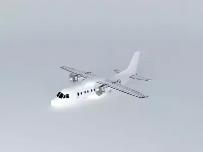 Antonov AN140 Template Free 3D model