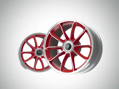 Photorealistic Sport Car Rim Free 3D model
