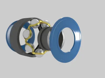 Ball Bearing Low-poly 3D model