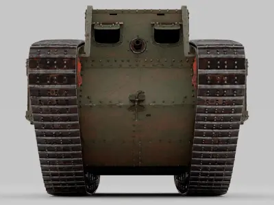 British Mark 4 Tank Female 3D model