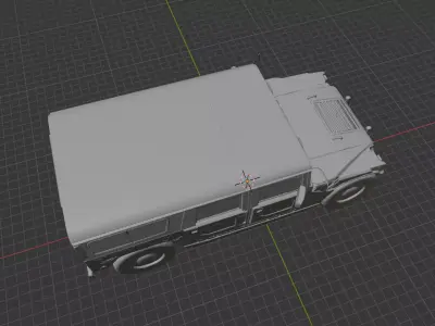 Hummer H1 Wagon HMMWV Hardtop - Heavy Tactical 4x4 3D print model