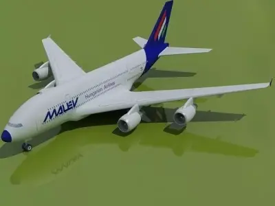 Hungaria Airlines Airbus 3D model