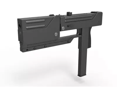 Submachine gun modified MAC-11 from the movie Blade 1998 3D model