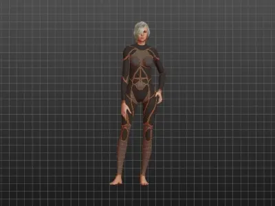 Woman for games and animation Free 3D model