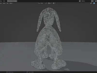 Brown Dog 3d Model Low-poly 3D model