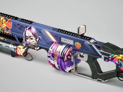 Damnflash Futuristic Low-poly 3D model