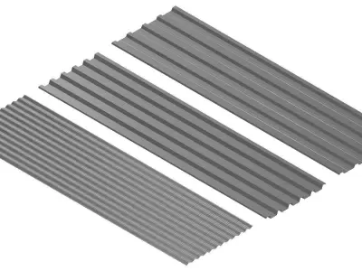 Standard facade panels 3D model