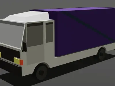 Low-Poly Trucks Pack Low-poly 3D model