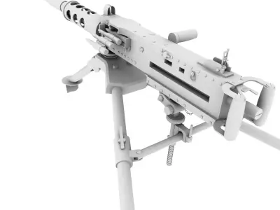 Browning M2 Low-poly 3D model