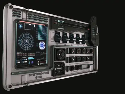 control panel 3D model