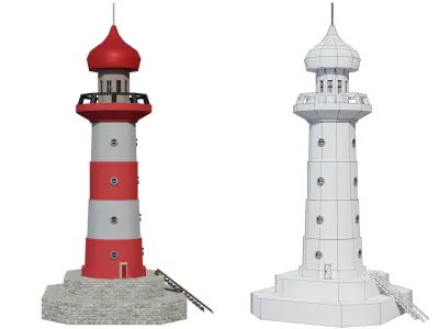 Lighthouse 06 Low-poly 3D model