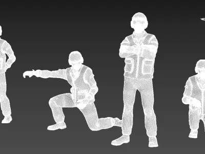 72 scale Carrier Ground Crew ver 2 3D model