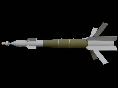 GBU-49 Enhanced Paveway II smart bomb Low-poly 3D model