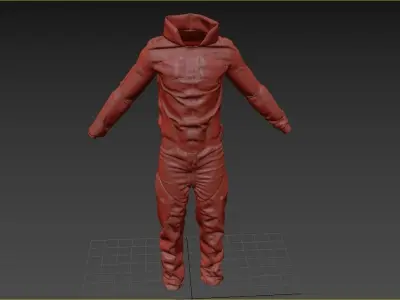 Cyberpunk jacket and pants 3D model