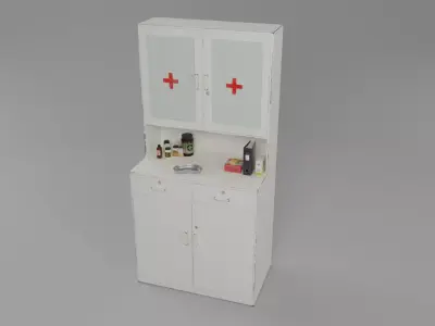 Hospital Cabinet - Low Poly Low-poly 3D model