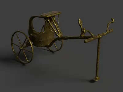 King Tut Chariot figure   Low-poly 3D model