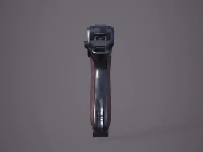 World War II - Luger P08 - PBR and Game Ready Low-poly 3D model