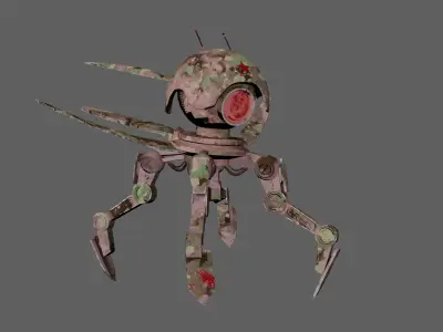 Military robot scout Free low-poly 3D model