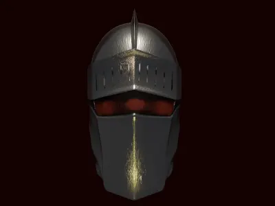 Knight helmet inspired by DS Free 3D model
