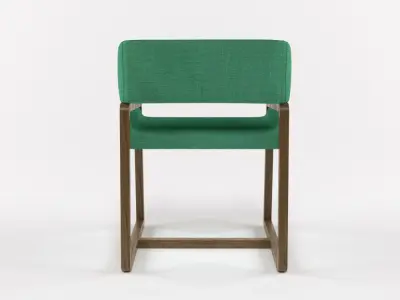 Chair dining - emerald Free 3D model