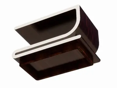 Curved Wood Table 3D model