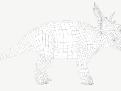 Pachyrhinosaurus triceratops Low-poly 3D model