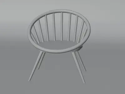 Set Wooden Furniture 5 3D model